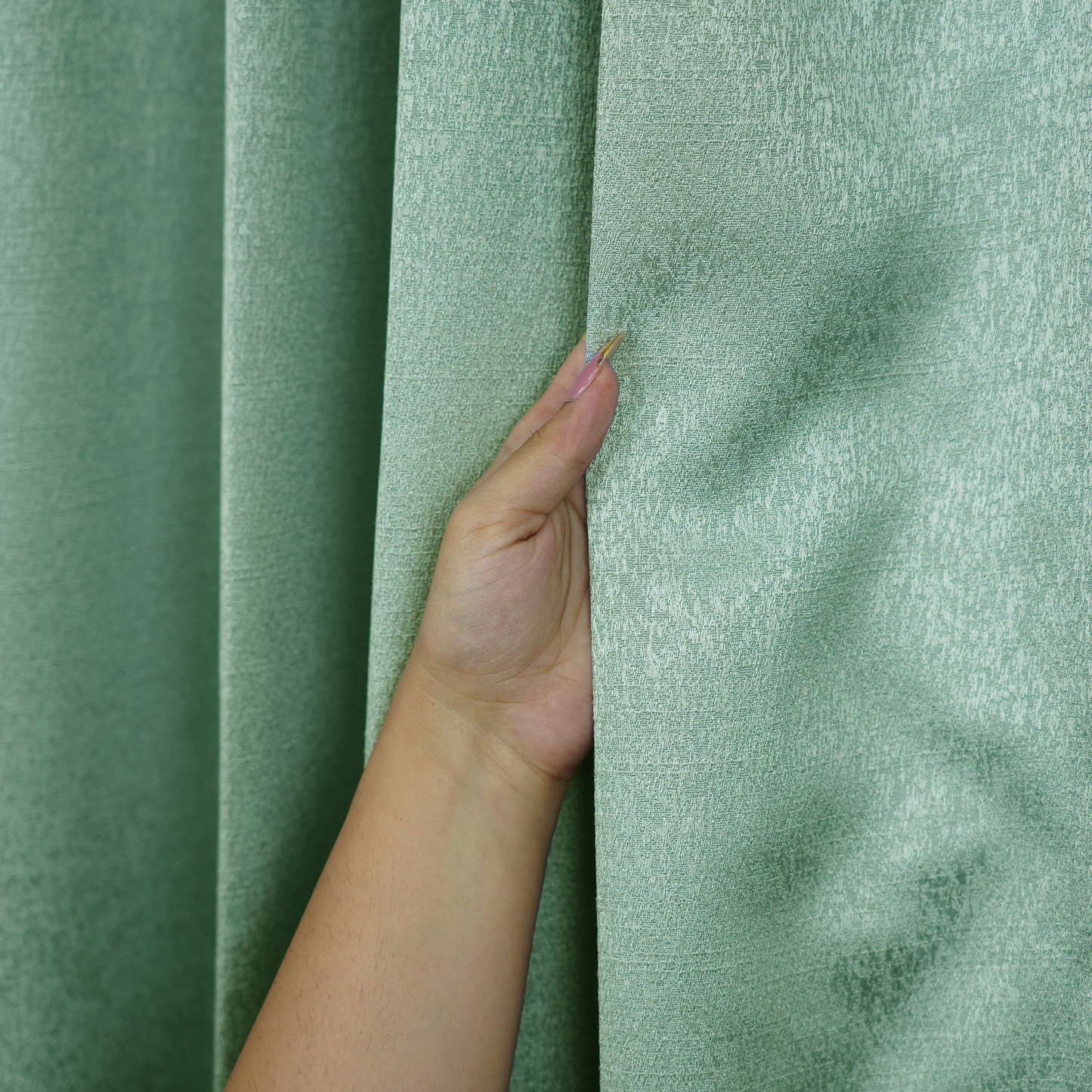 Mint Green light texture weave