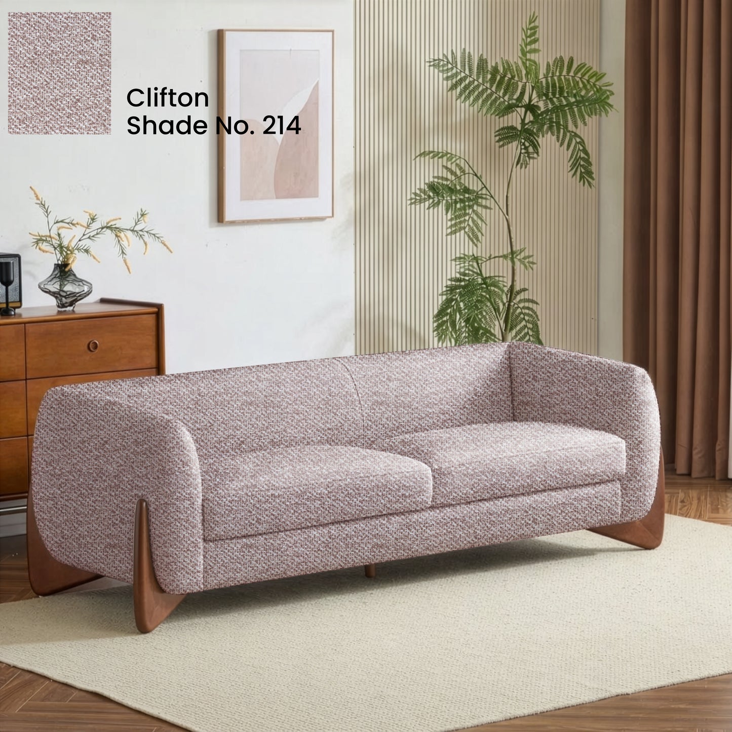 Blush Beige Color Sofa Fabric