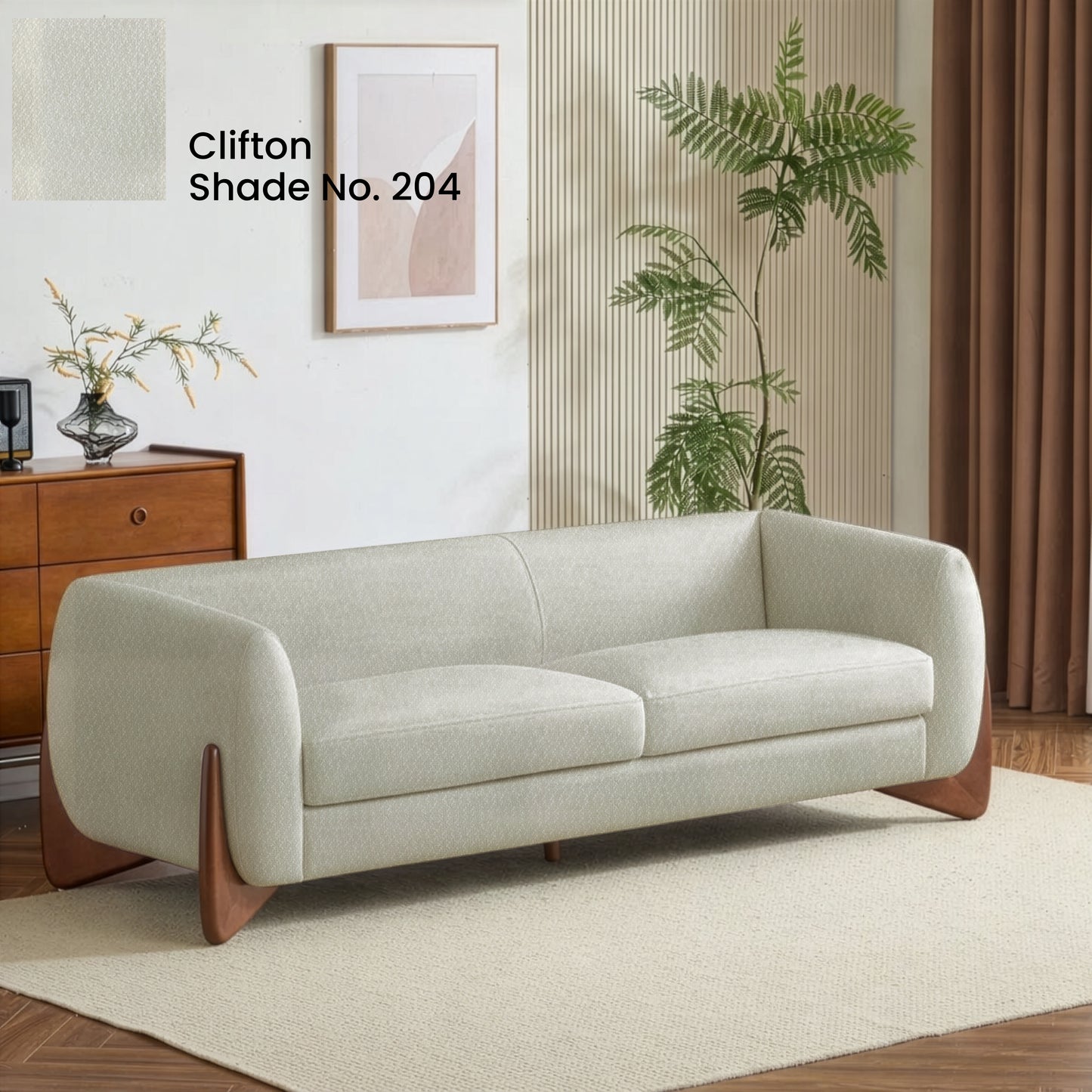Pearl White Color Sofa Fabric