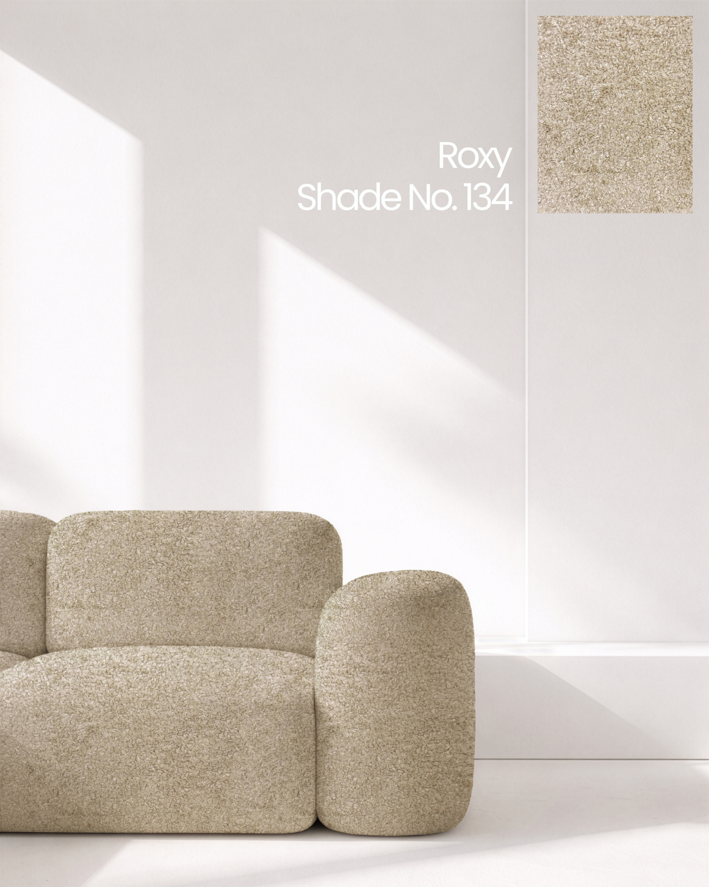 Light Beige Boucle Sofa Fabric