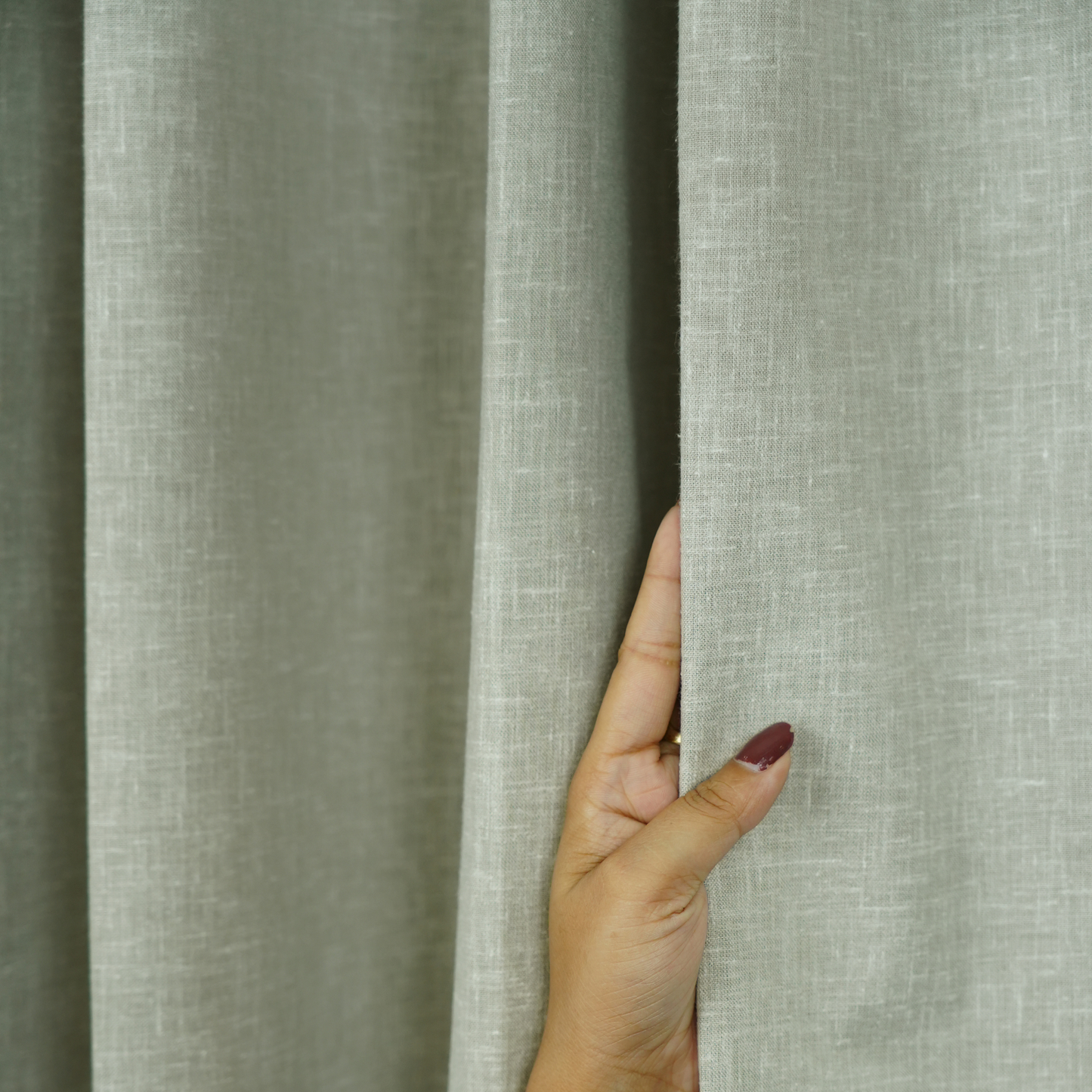 Light Grey Cotton Texture 100% Blackout
