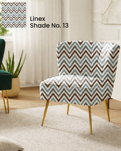 Brown Chevron Print Sofa Fabric