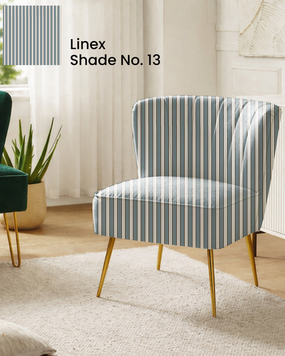 Blue Striped Print Sofa Fabric