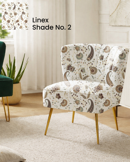 Brown Floral Paisley Print Sofa Fabric
