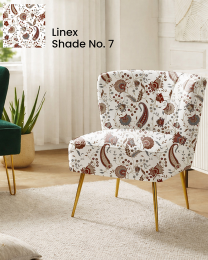 Red Floral Paisley Print Sofa Fabric
