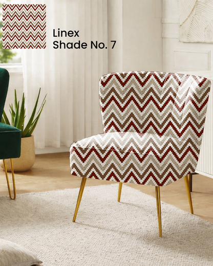 Red Chevron Print Sofa Fabric