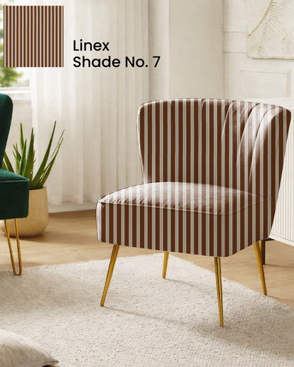 Brown Striped Print Sofa Fabric