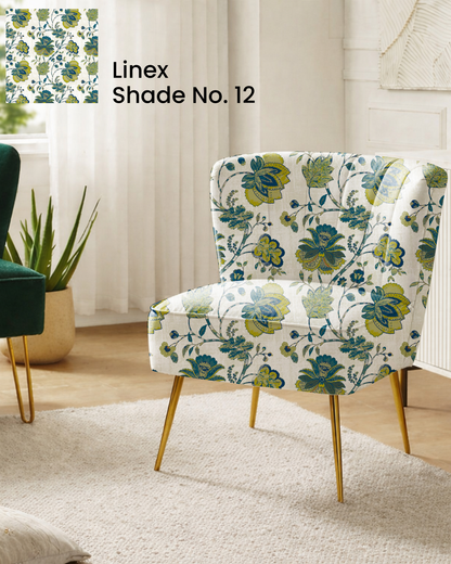 Blue Floral Print Sofa Fabric