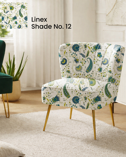 Blue Paisley Floral Print Fabric