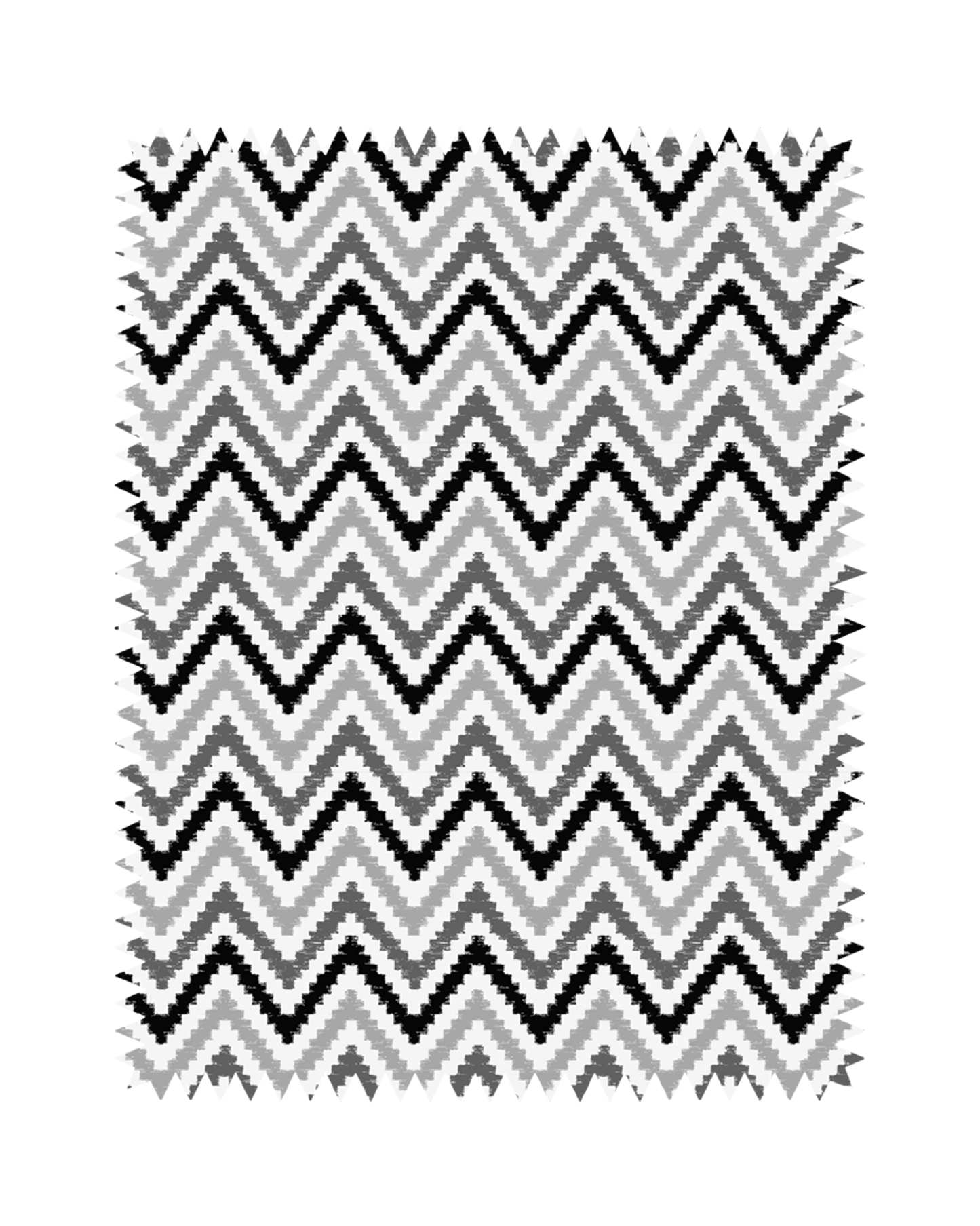Black Zigzag Print Sofa Fabric