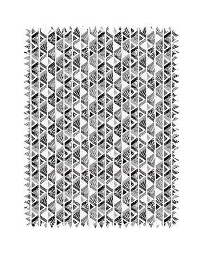 Black Abstract Geometric Print Sofa Fabric