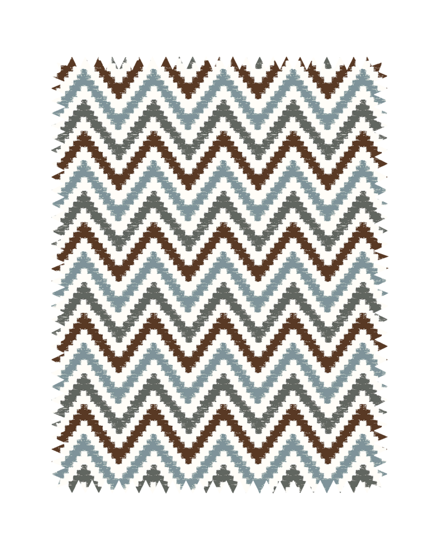 Brown Chevron Print Sofa Fabric