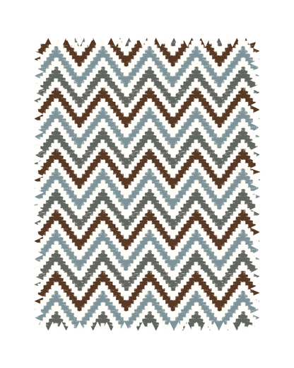 Brown Chevron Print Sofa Fabric