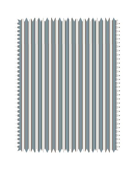 Blue Striped Print Sofa Fabric