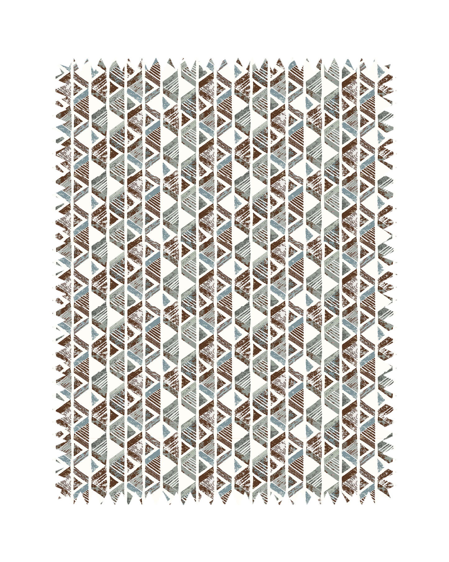 Brown Geometric Print Sofa Fabric