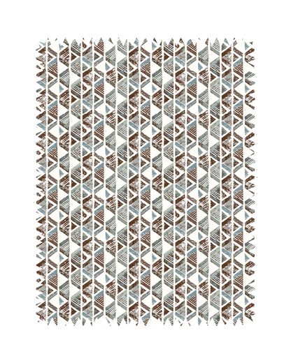 Brown Geometric Print Sofa Fabric