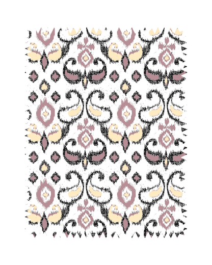 Pink Ikat Print Sofa Fabric