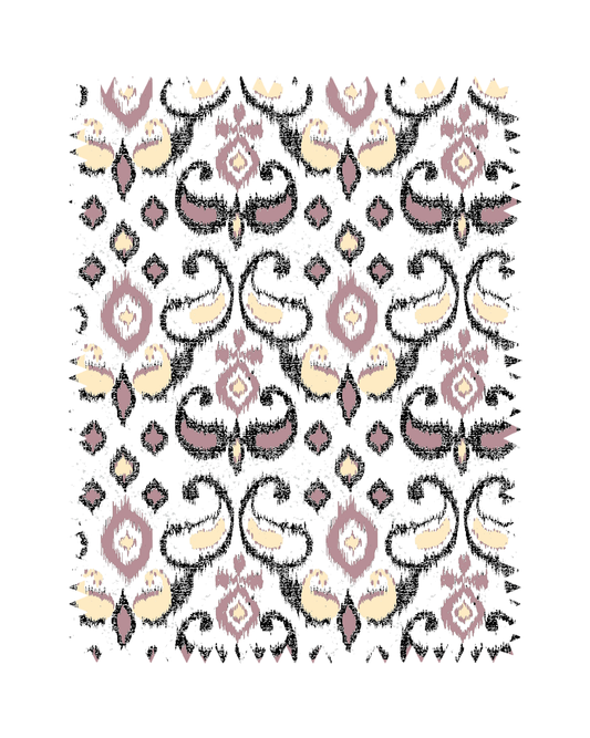 Pink Ikat Print Sofa Fabric