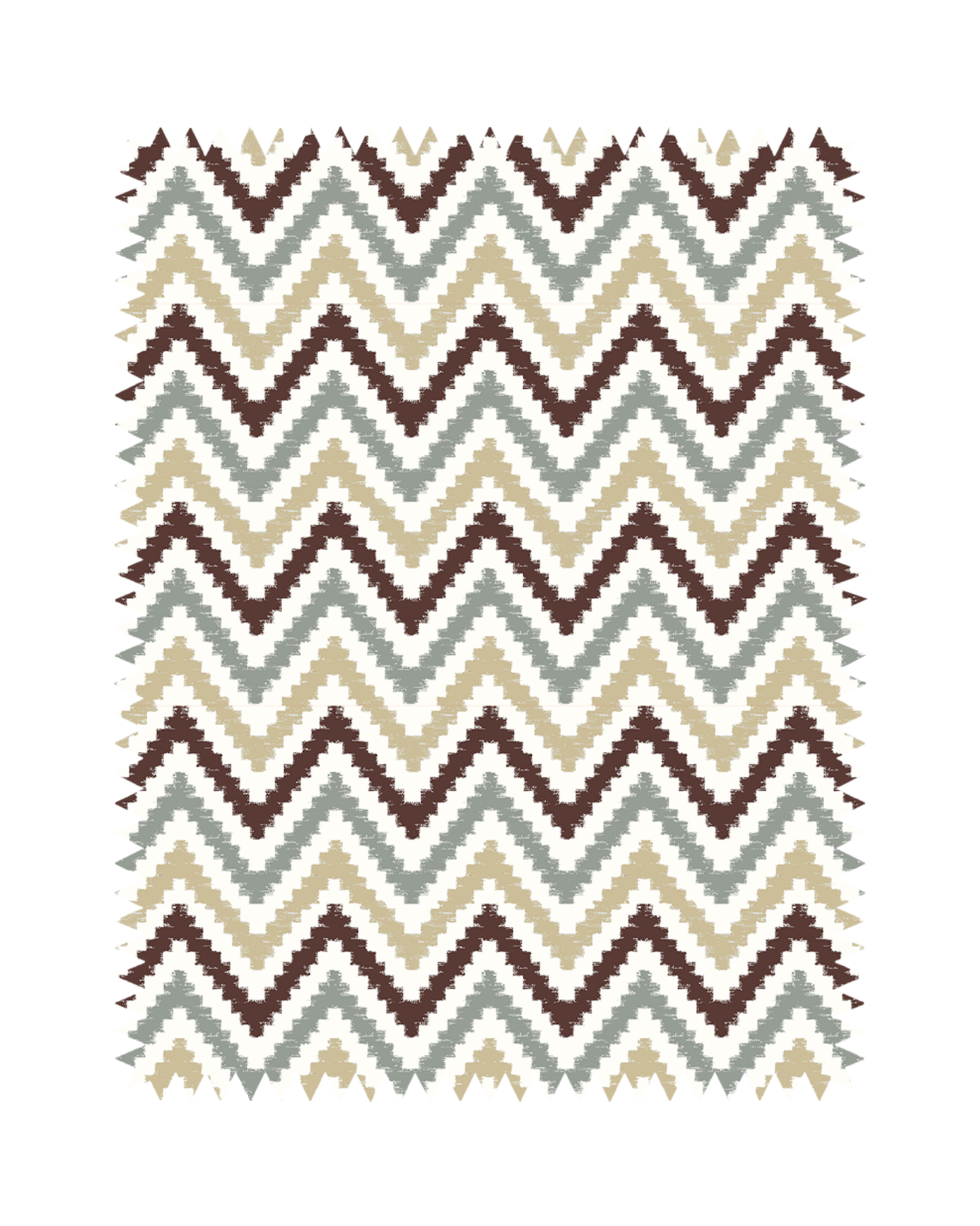 Beige Chevron Print Sofa Fabric