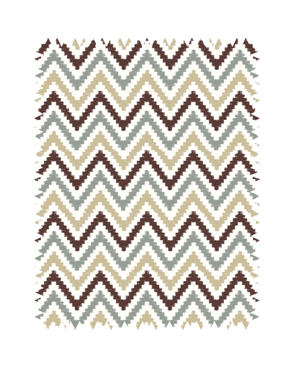 Beige Chevron Print Sofa Fabric