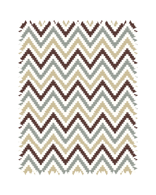 Beige Chevron Print Sofa Fabric