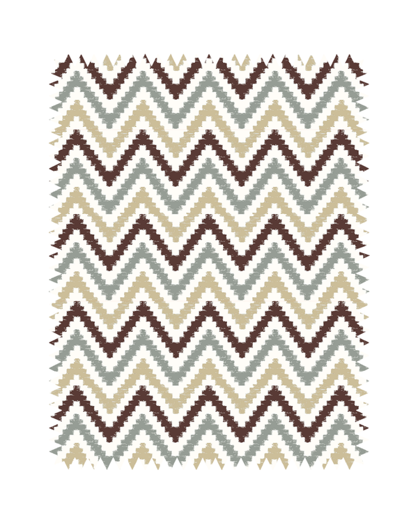 Beige Chevron Print Sofa Fabric