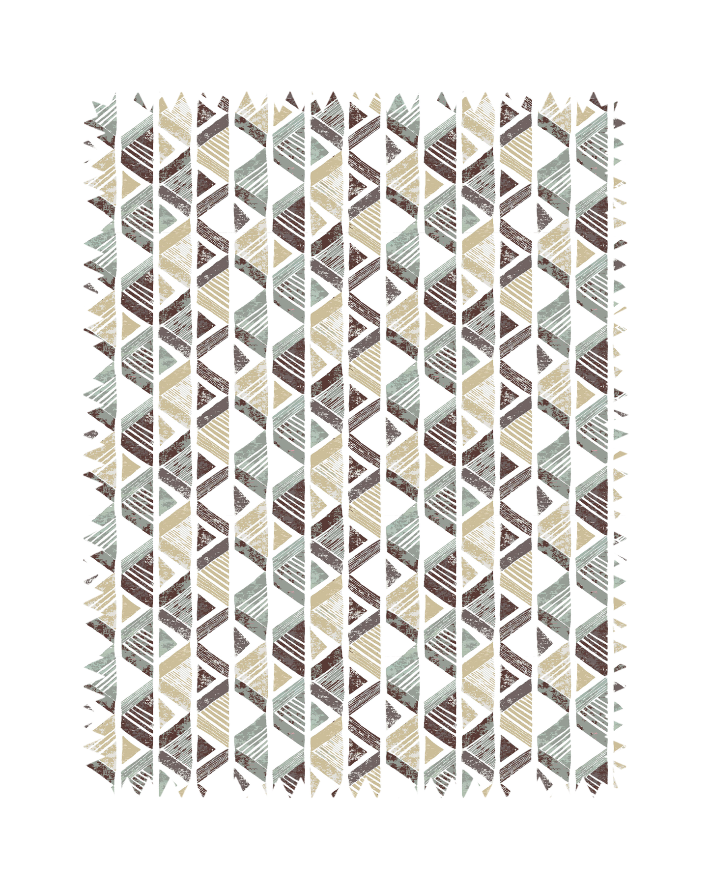 Green Geometric Print Sofa Fabric