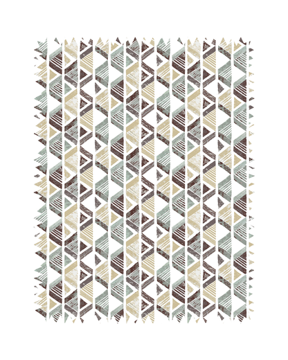 Green Geometric Print Sofa Fabric