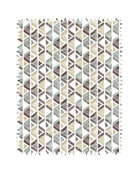 Green Geometric Print Sofa Fabric