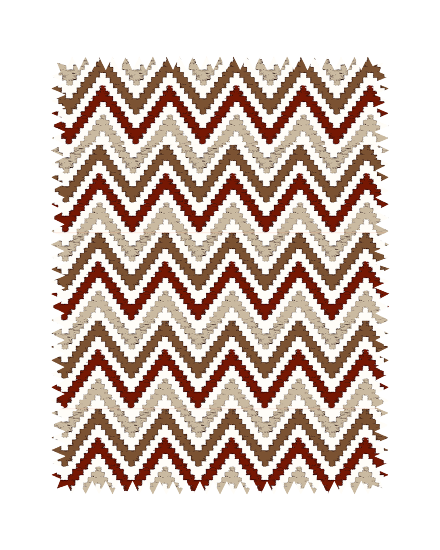 Red Chevron Print Sofa Fabric