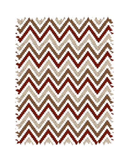 Red Chevron Print Sofa Fabric