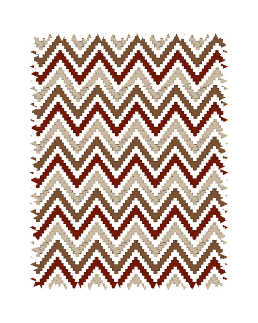 Red Chevron Print Sofa Fabric