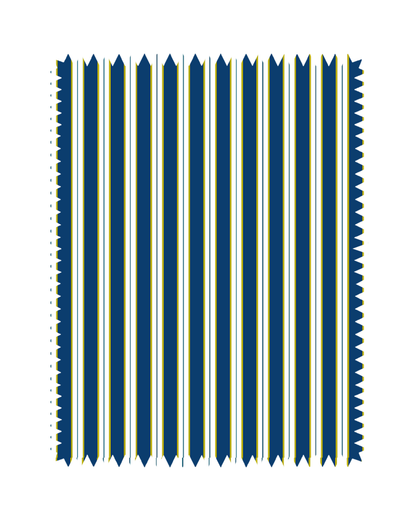 Deep Blue Classic Stripe Sofa Fabric