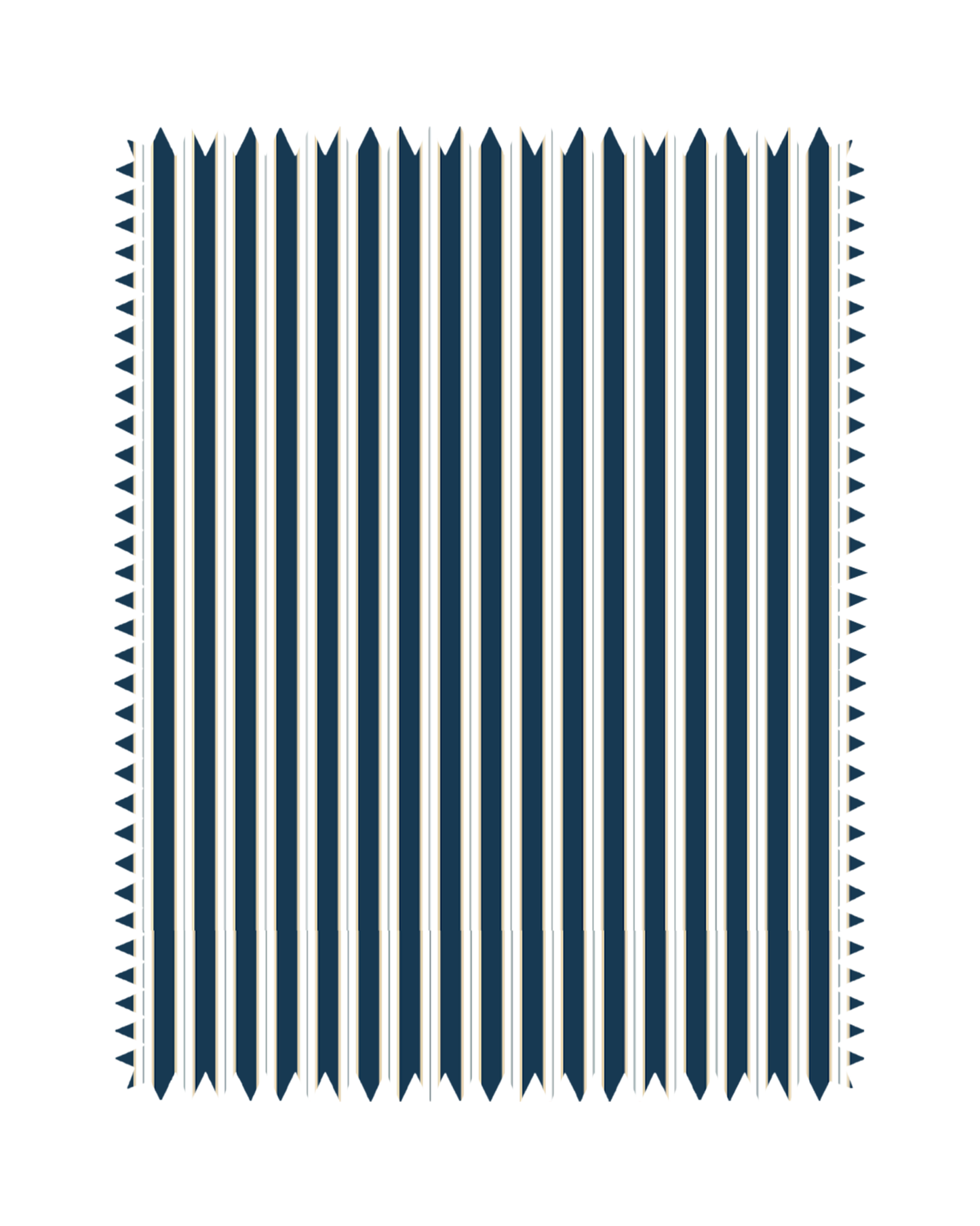 Navy Blue Beige Striped Print Sofa Fabric