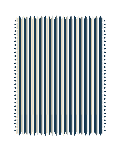 Navy Blue Beige Striped Print Sofa Fabric