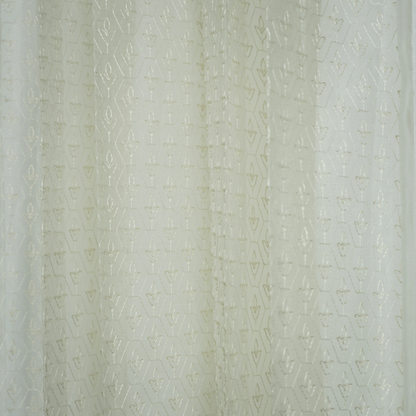 Diamond Design Beige Zari Sheer