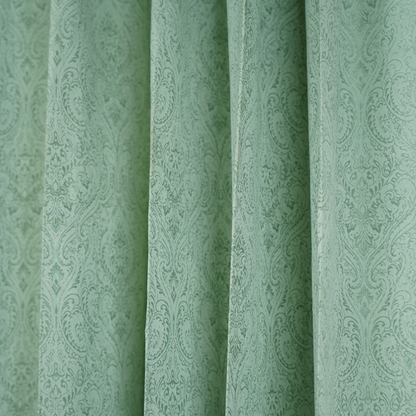 Dyed Jacquard Pista Green Damask Deisgn