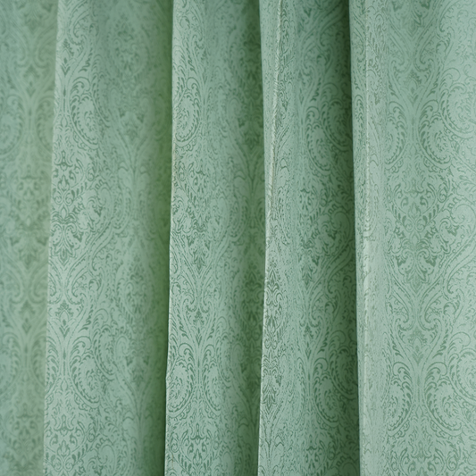Dyed Jacquard Pista Green Damask Deisgn