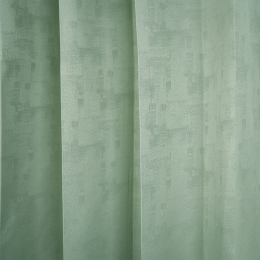 Mint Green Jacquard Texture 100% Blackout