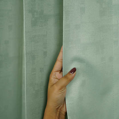 Mint Green Jacquard Texture 100% Blackout