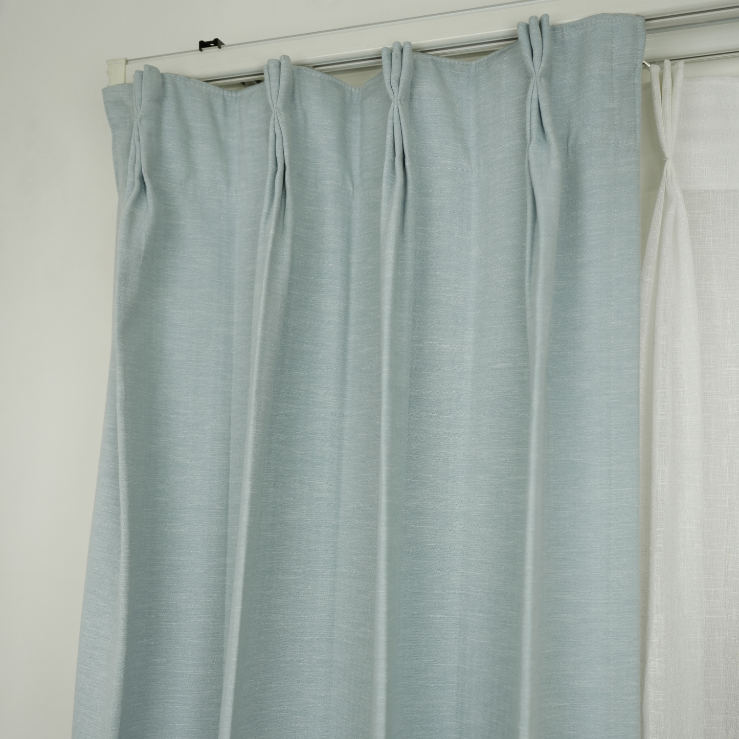 Sky blue white cotton texture