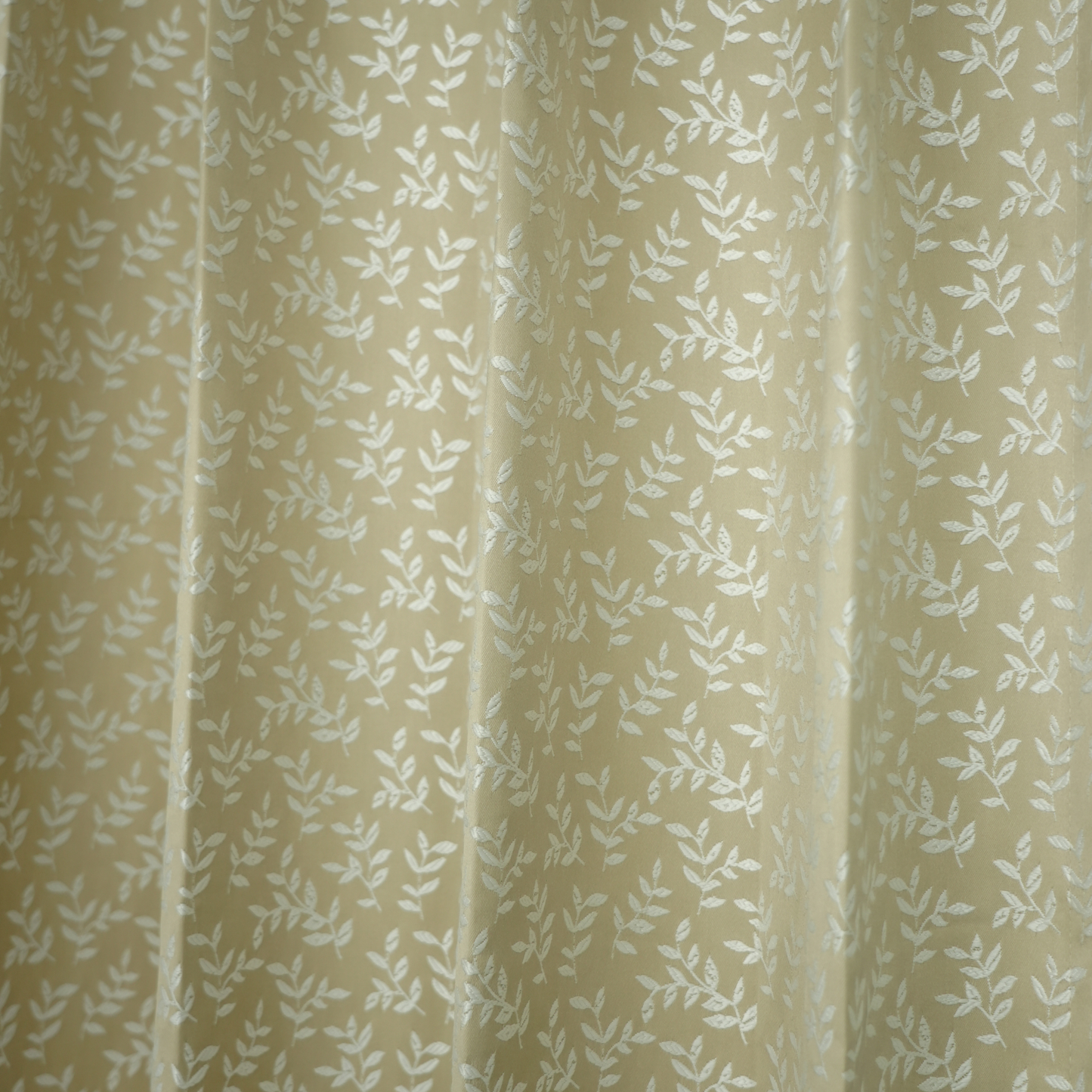Beige Leaf Design Jacquard
