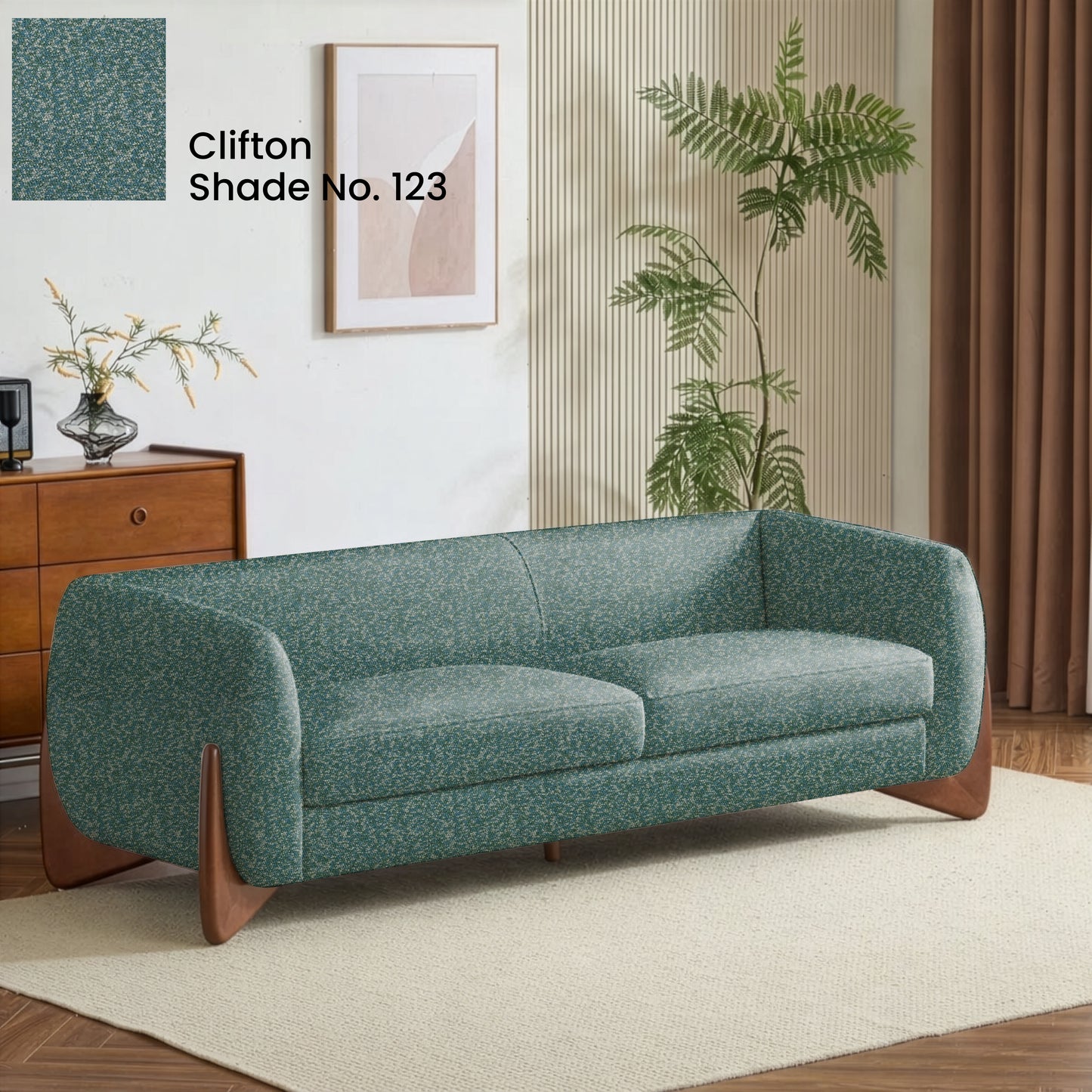 Aqua Teal Color Sofa Fabric