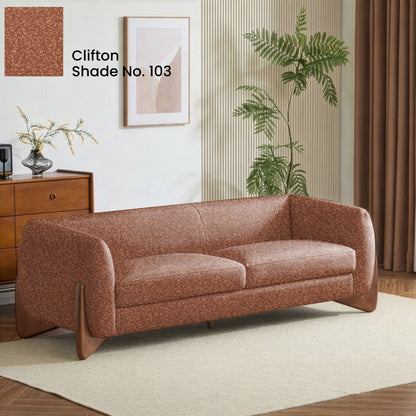 Rust Brown Color Sofa Fabric