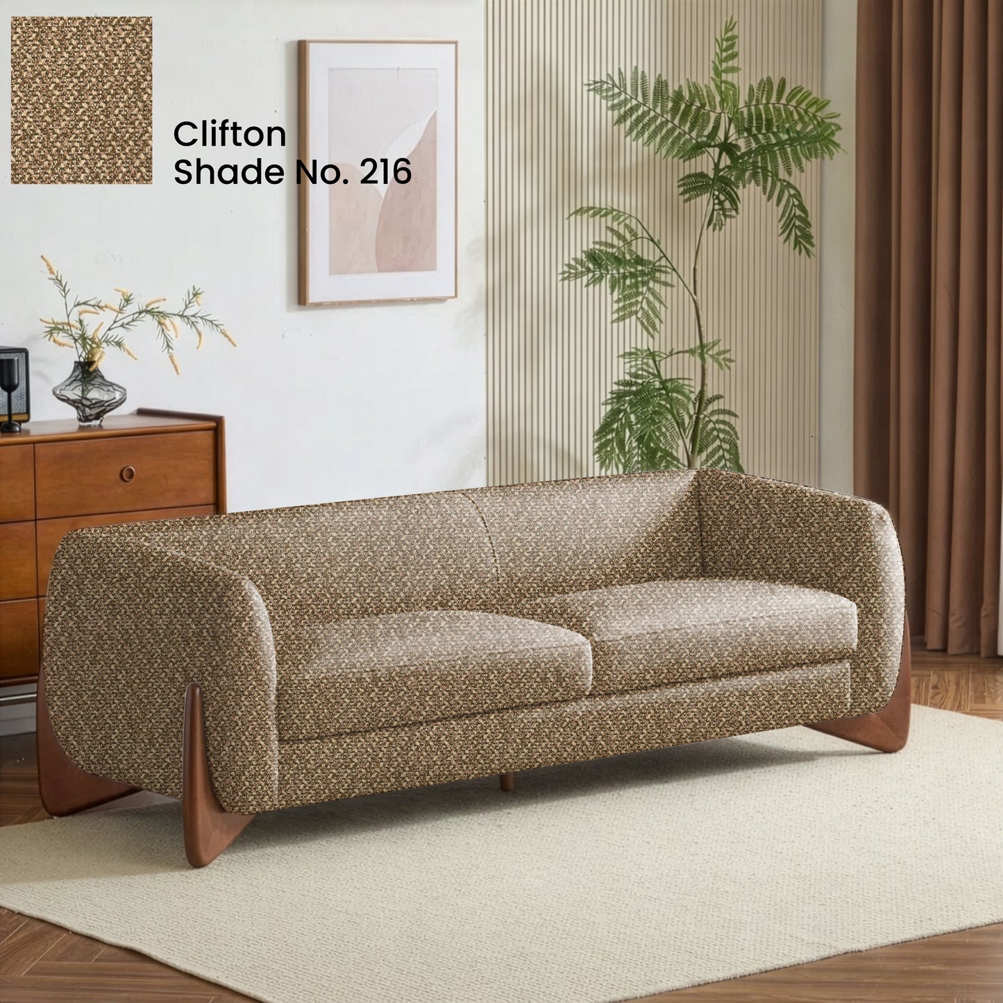Taupe Beige Color Sofa Fabric