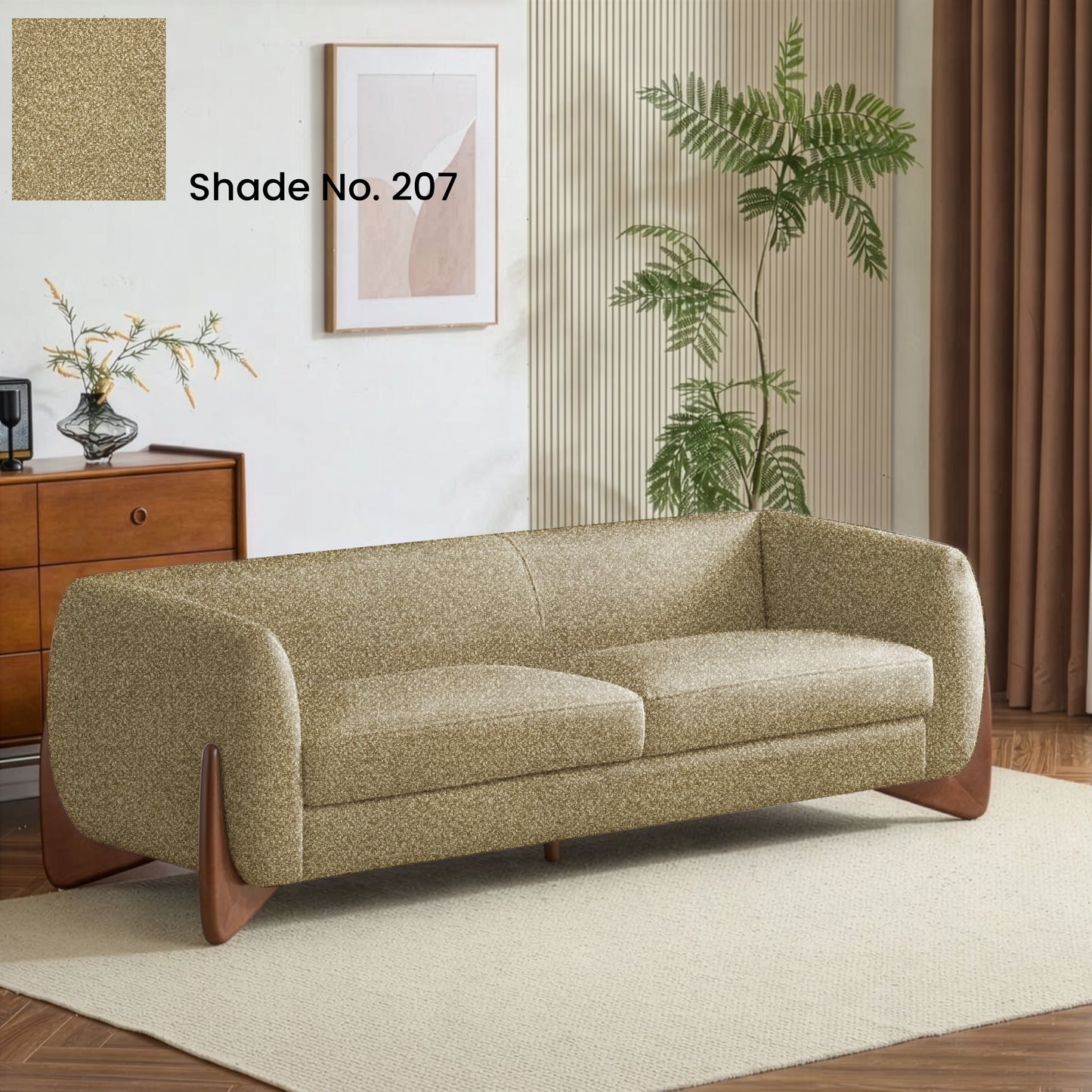 Golden Beige Color Sofa Fabric