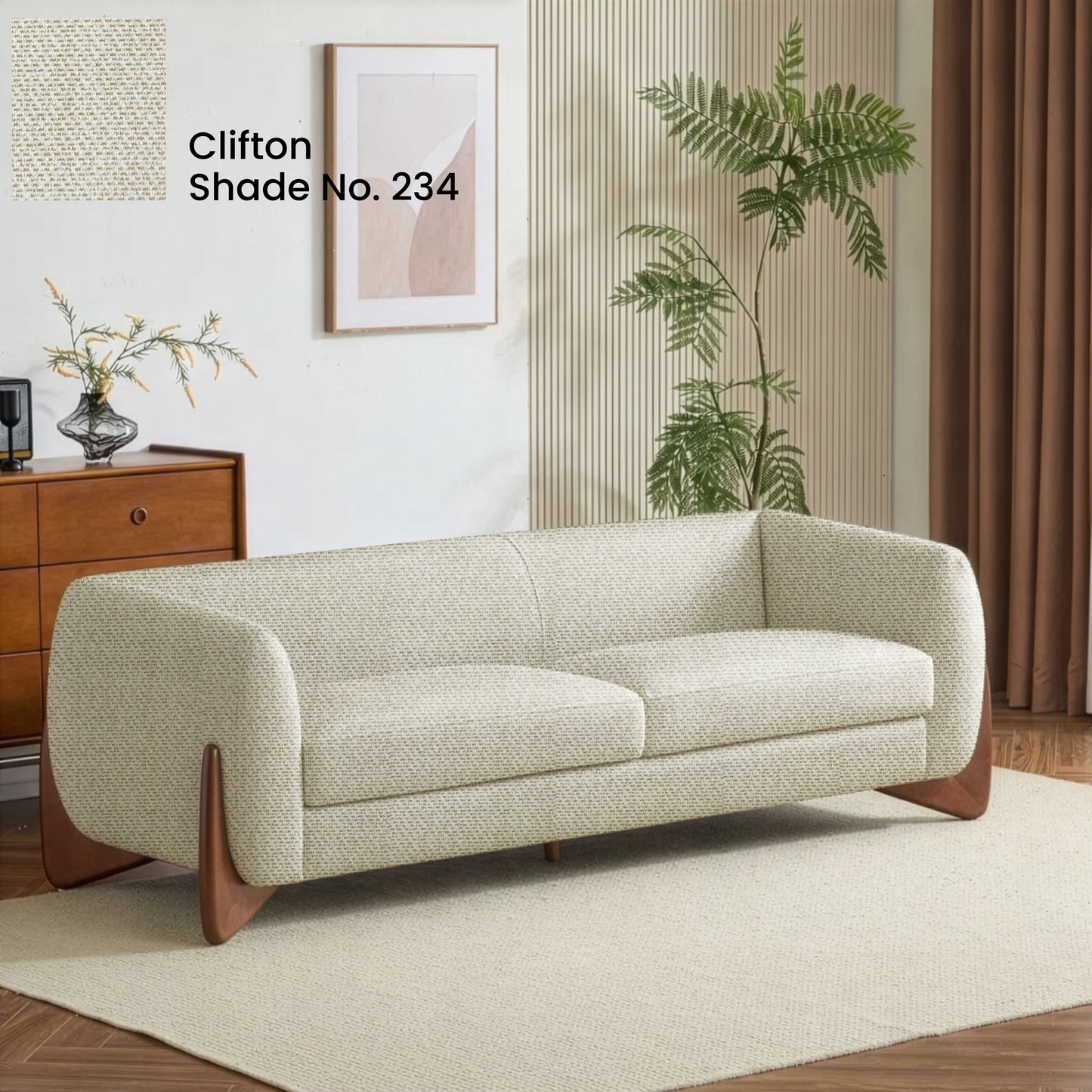 Soft Taupe Color Sofa Fabric