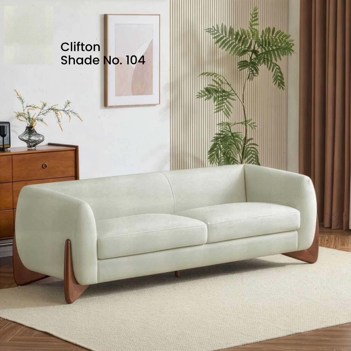 Snow White Color Sofa Fabric