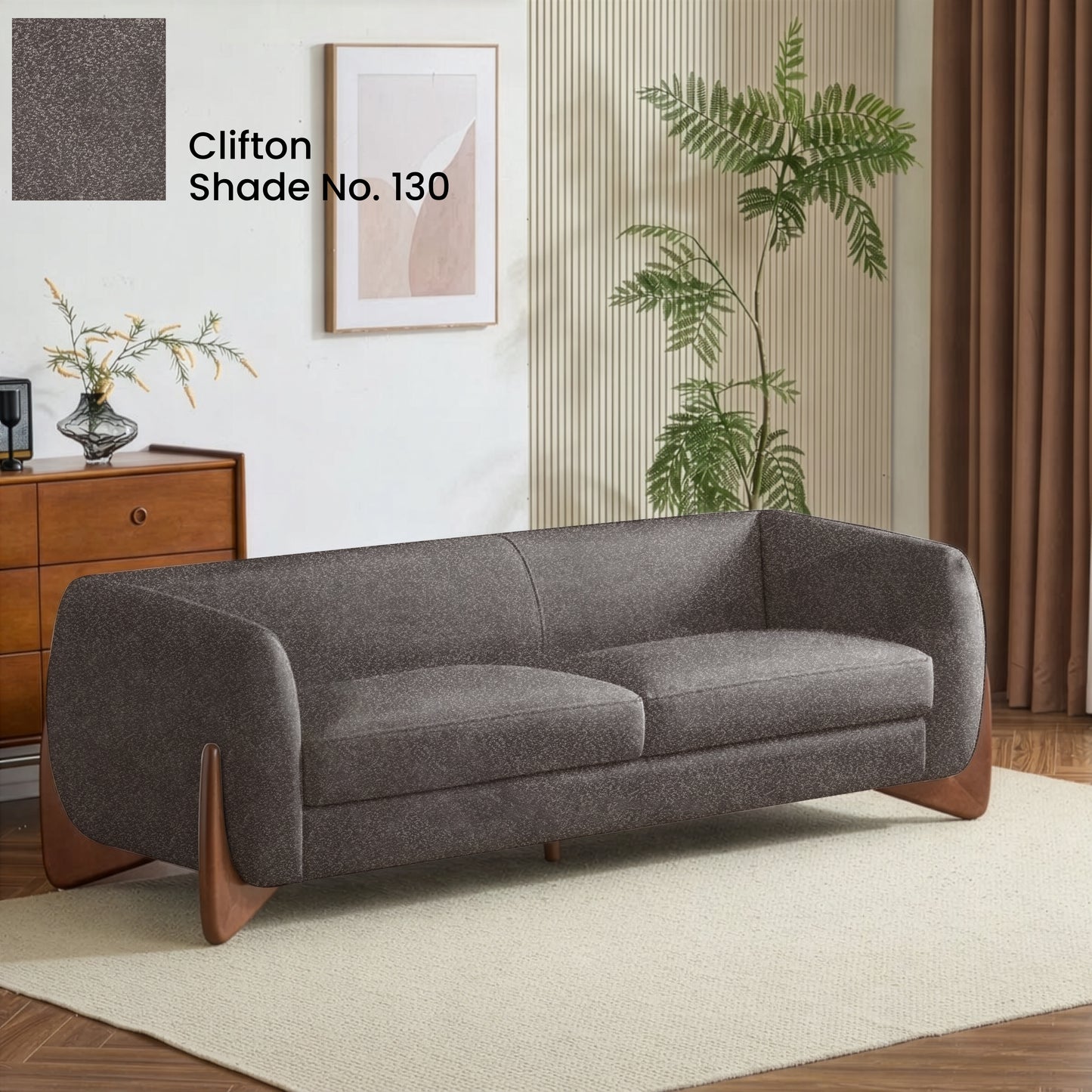 Slate Gray Color Sofa Fabric