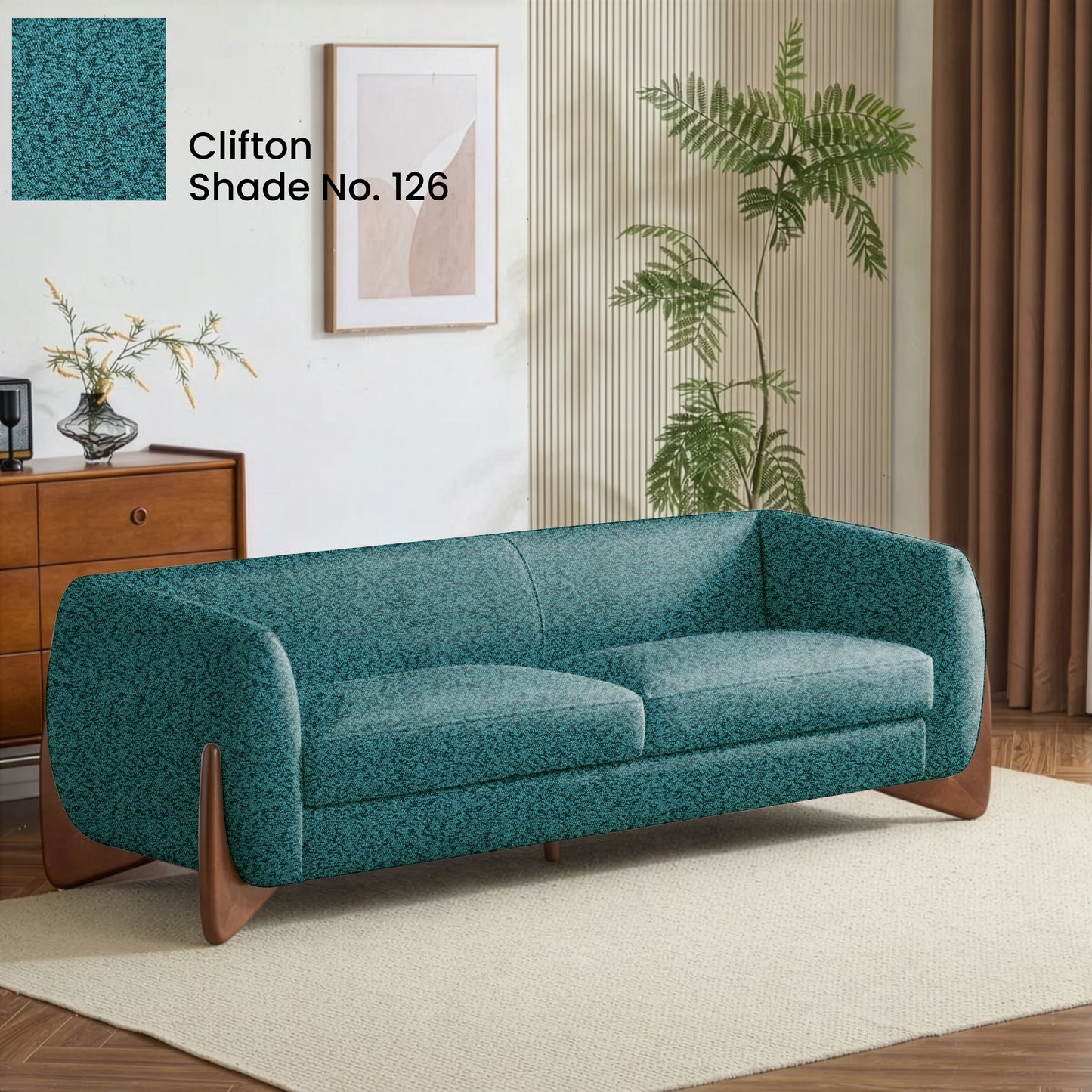 Teal Turquoise Color Sofa Fabric